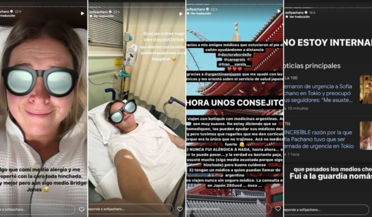 Sofía Pachano informó desde la guardia de un hospital en Japón por su salud