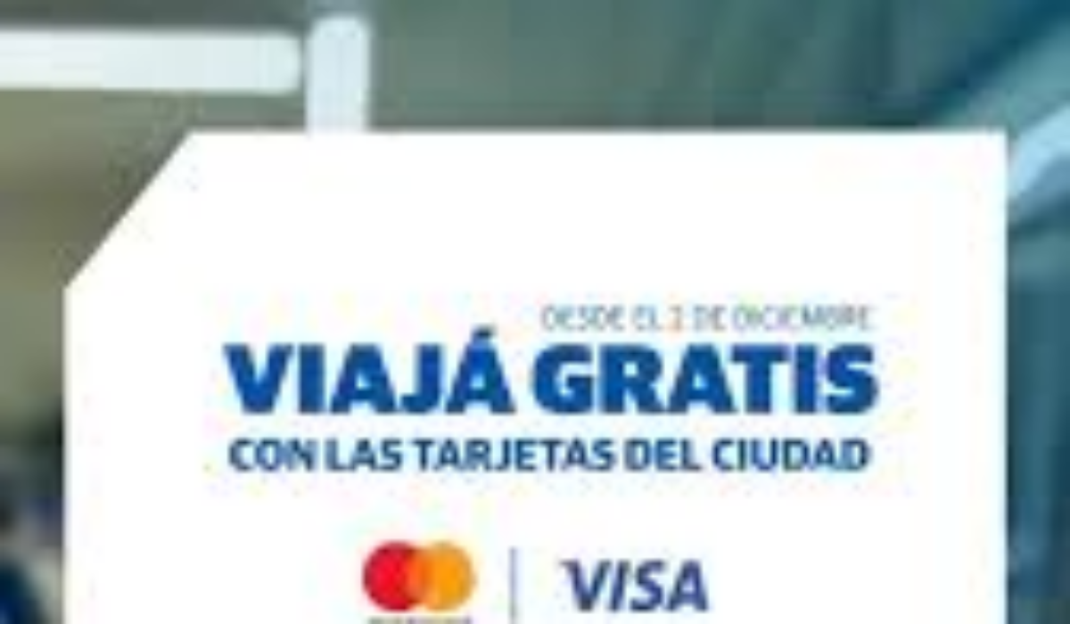 Viajá gratis con tarjeta del ciudad